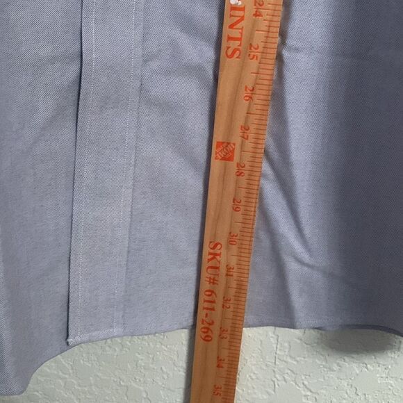 L.L. Bean Blue Casual Button Down Pocket Cotton Men’s Dress Shirt Size 17,5/35 - Picture 5 of 10